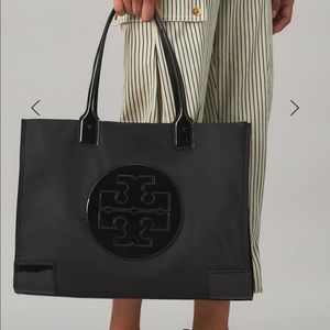 ELLA PATENT TOTE BAG